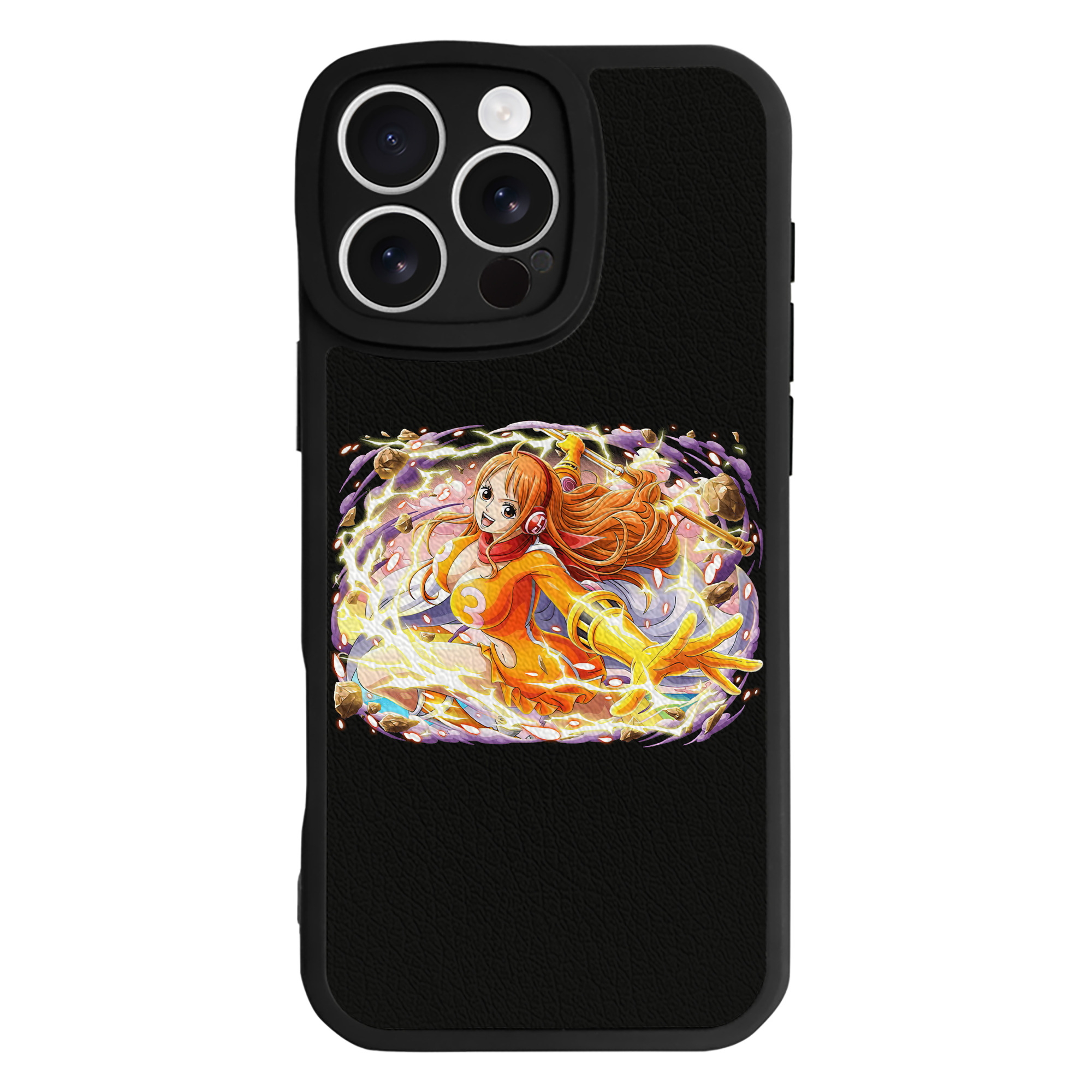 （画像用） ワンピース ナミ ONE PIECE Nami 【iPhone 16シリーズ対応】シリコンスマホケース（レザー調） 材質：シリコン